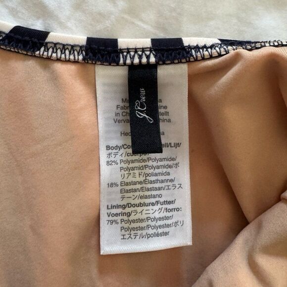 J. Crew Stripe Paneled V-Neck One-Piece Swimsuit Size 6 - Picture 9 of 11